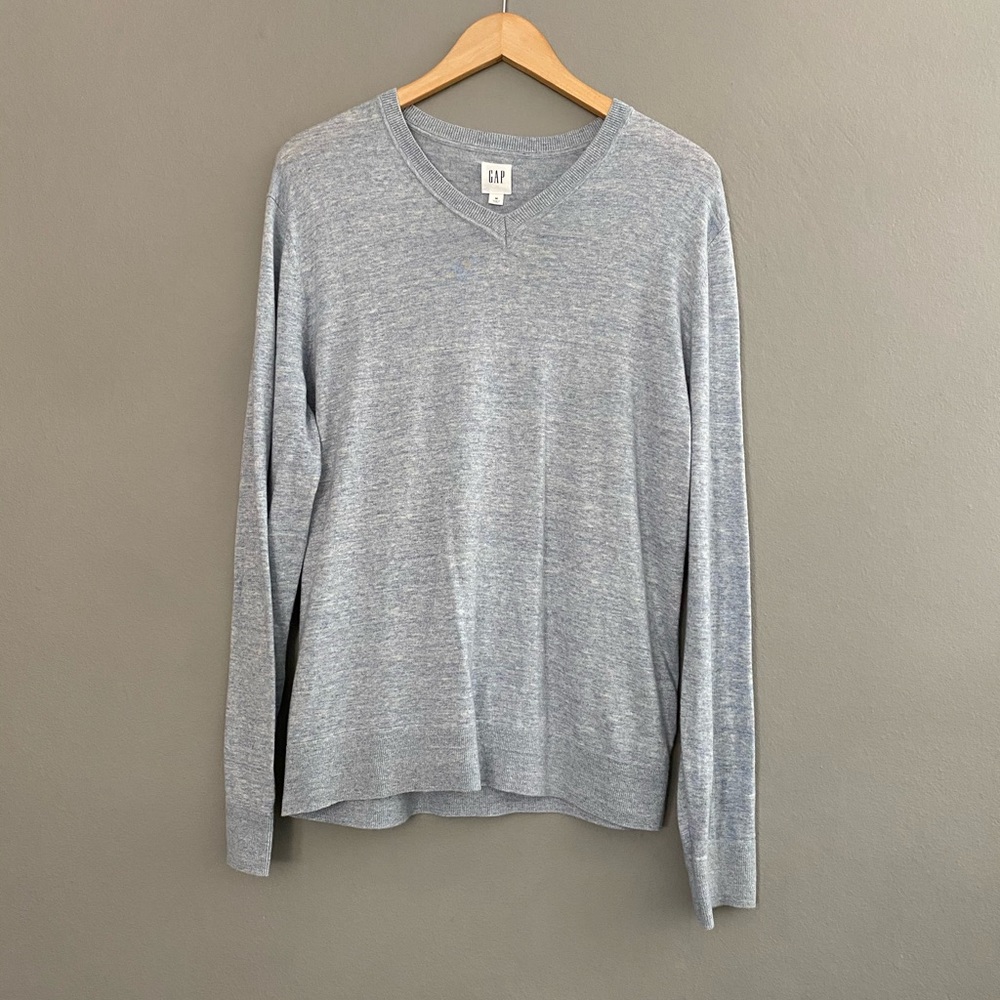 Gap Medium Blue Sweater Ribbed Long Sleeve NWOT